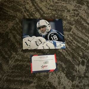 Peyton Manning Hall of Fame legend signed photo colts Denver broncos